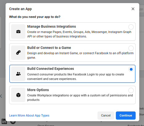 How to create custom application for Facebook Social Login? 