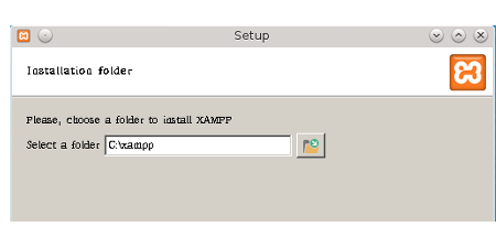 defaultpath to xampp install folder windows